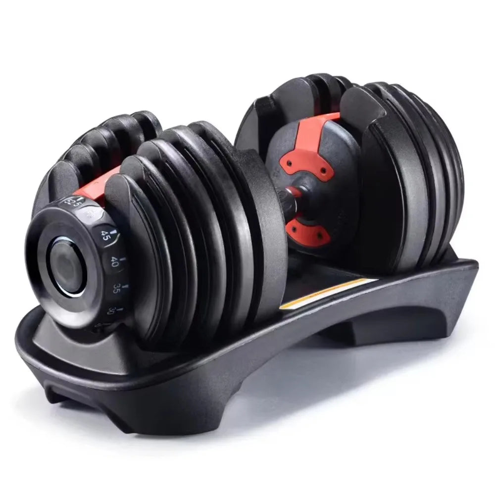 Commercial Gym Adjustable Dumbbell Set 40KG 90LB With Stand Door To Door Heavy Duty Free Weight Strength Training Equipment
