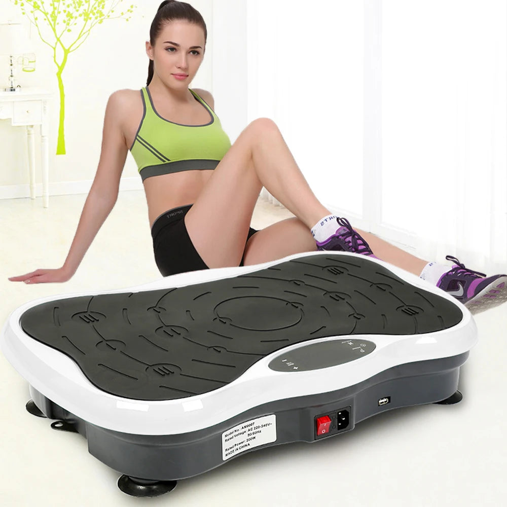 Vibration Plates, Vibration Fitness Equipment For Home, With Bluetooth Speaker, 2 Resistance Bands, Vibration Fitness Trainer