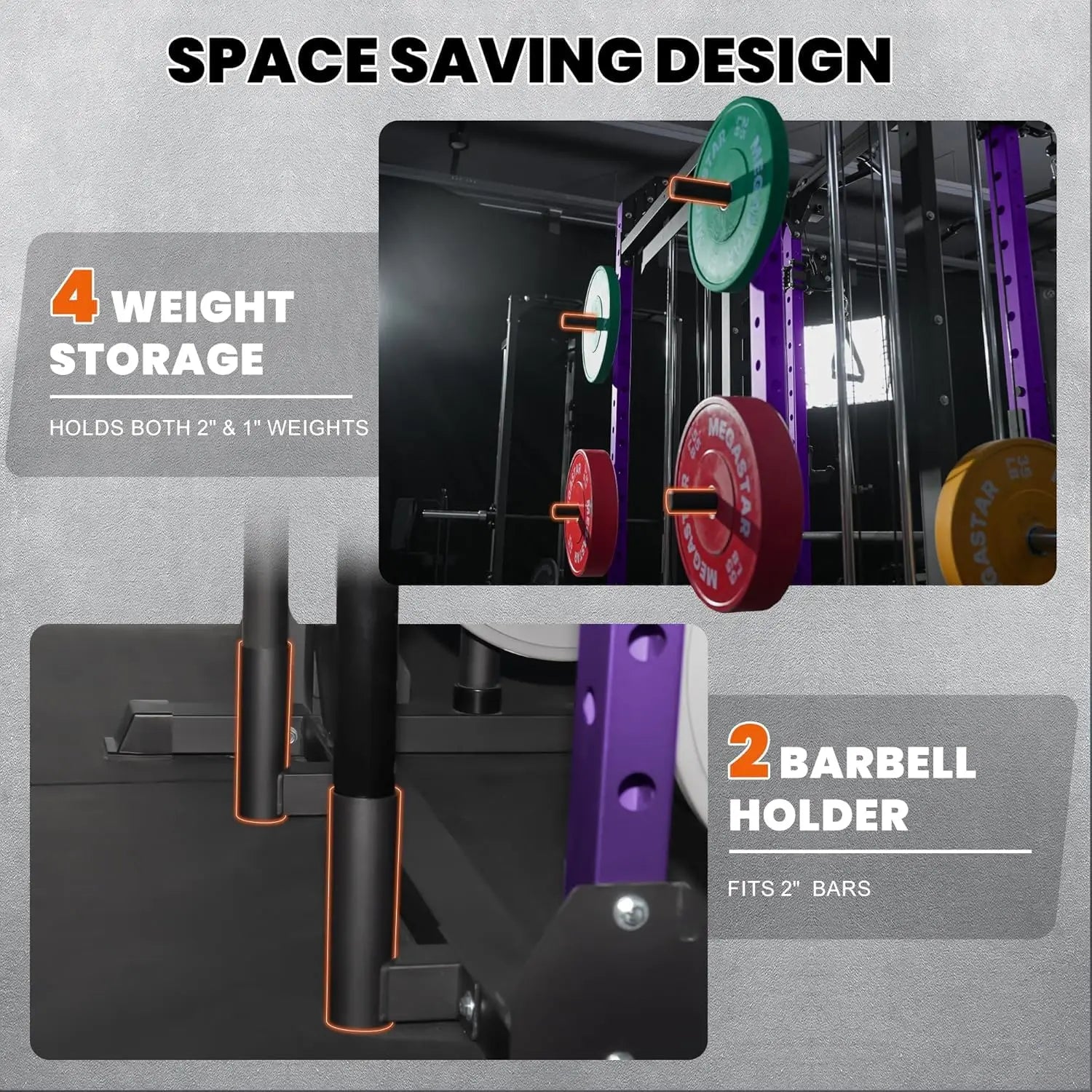 Smith Machine, 2600LBS Squat Rack, 7-in-1 Home Gym Cage with Adjustable Safety Bars, Pull-Up & LAT Pulldown, Customized