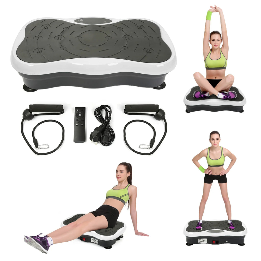 Vibration Plates, Vibration Fitness Equipment For Home, With Bluetooth Speaker, 2 Resistance Bands, Vibration Fitness Trainer