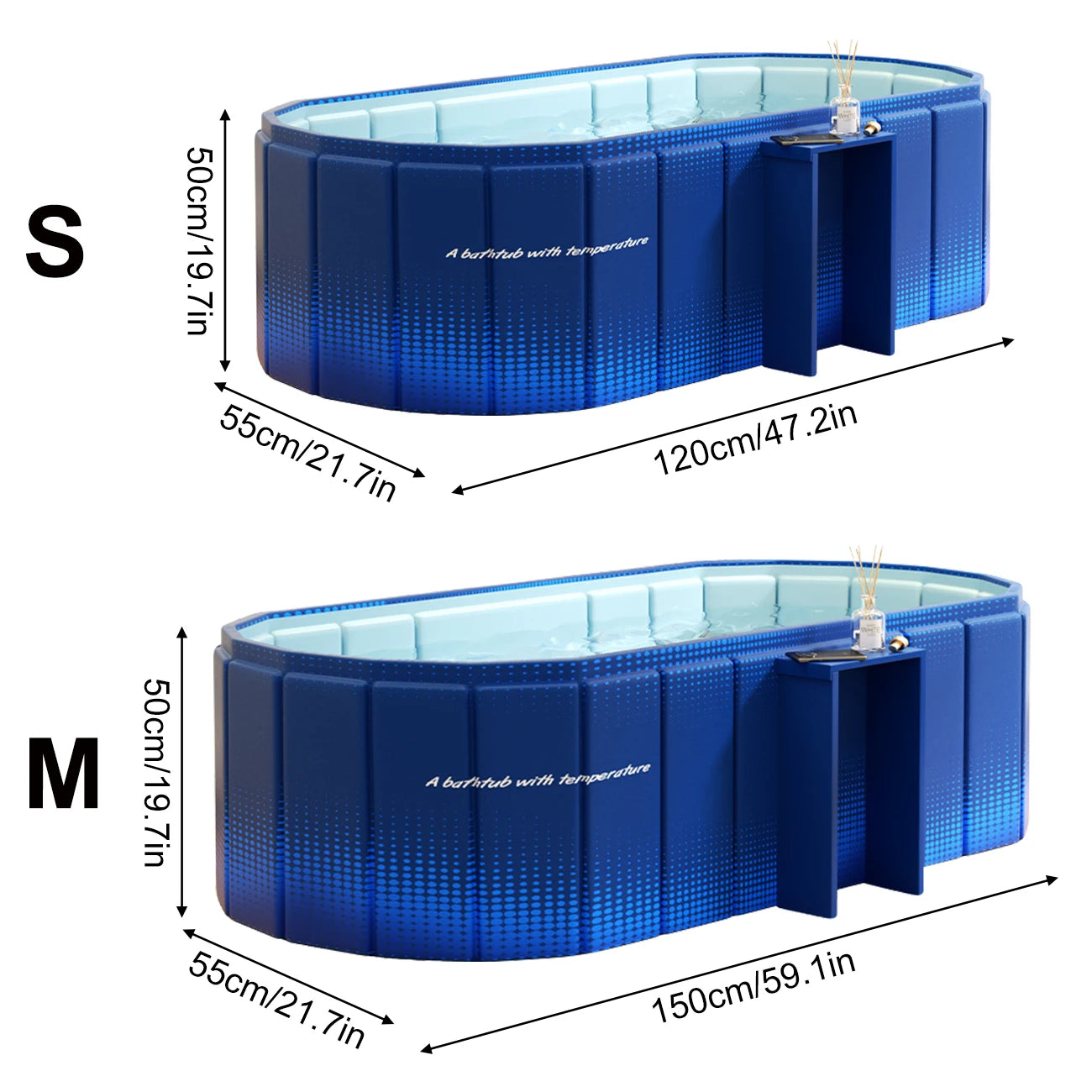 1PC Portable Bathtub Ice Bath Tub - Foldable Collapsible Bathtub for Adult Shower Bathroom Hot SPA