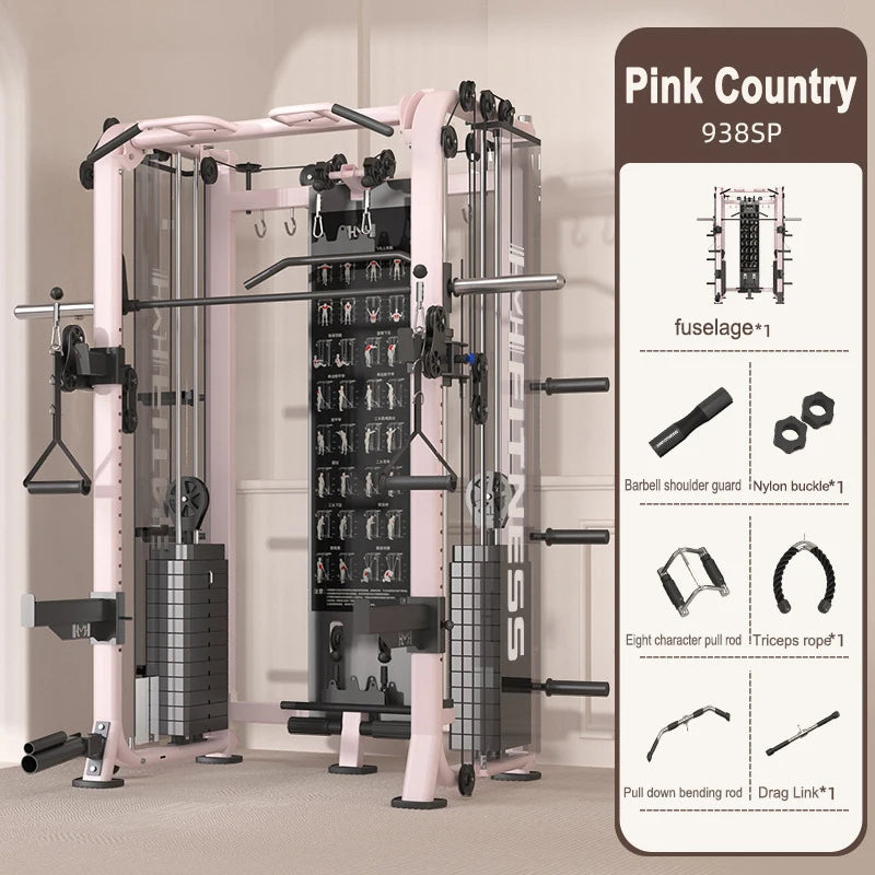 Squat And Bench Press Stand Multifunctional Machine Smith Comprehensive Trainer Flying Bird Gantry Frame Fitness Home Equipment