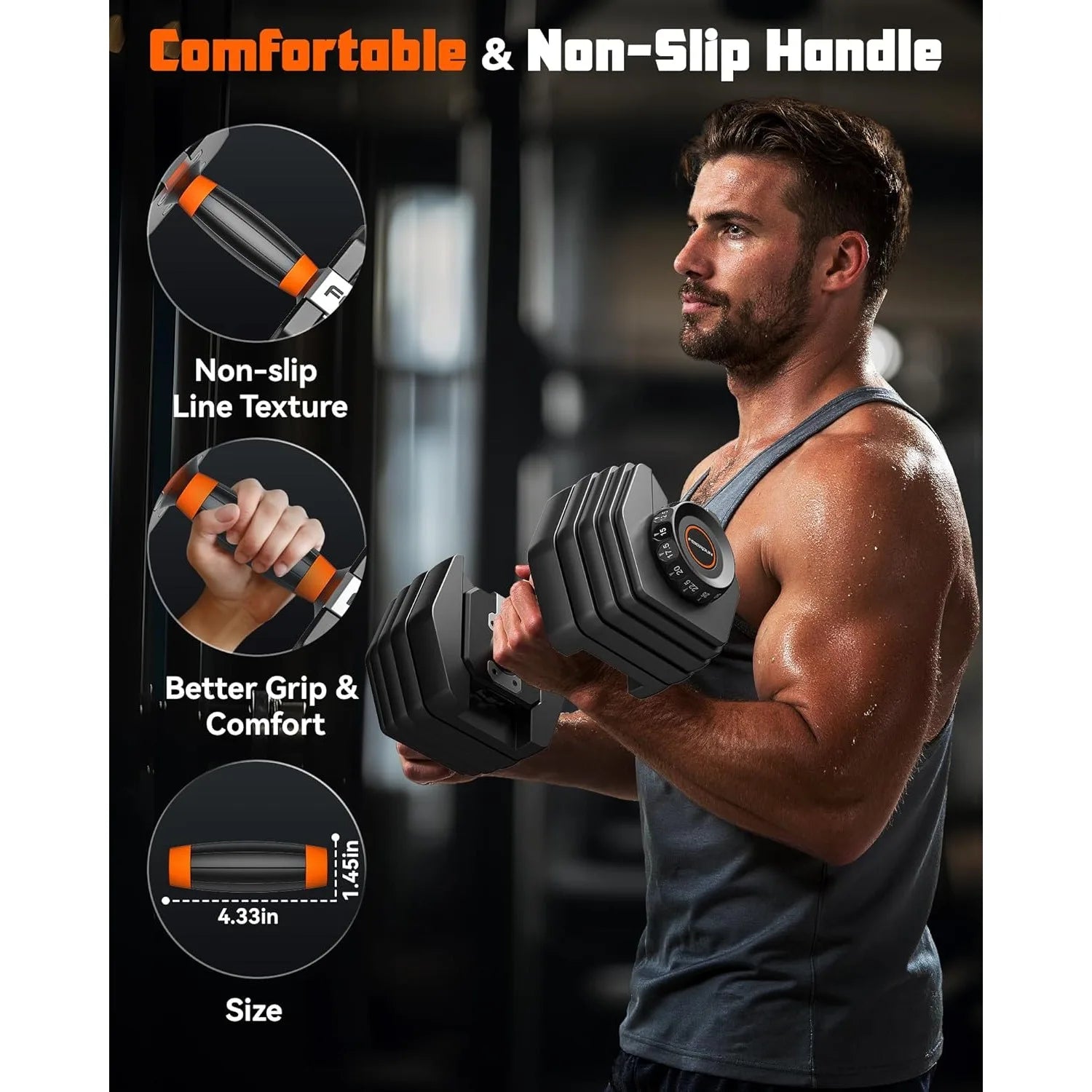 105LB Adjustable Dumbbell Set w/ Case