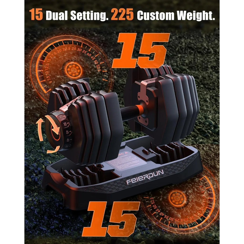 105LB Adjustable Dumbbell Set w/ Case