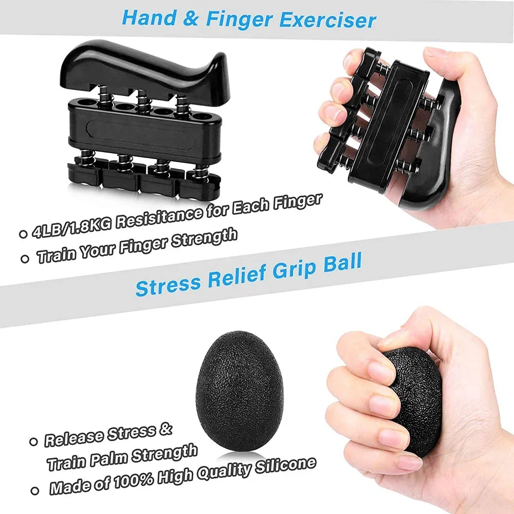 5-60Kg Adjustable Heavy Hand Grip Set Fitness Hand Exerciser Grip Wrist Training Finger Gripper Hand Strengthener For Patient