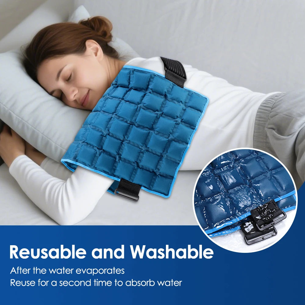Large Ice Pack for Muscle Relax Reusable Hot Cold Gel Pack Cooling Cushion Knee Leg Back Neck Shoulder Ice Pack Wrap Massage Pa