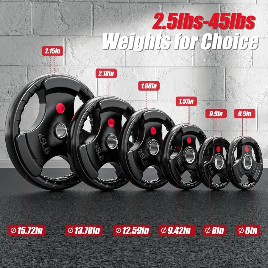 Rubber Grip Weight Plate Set