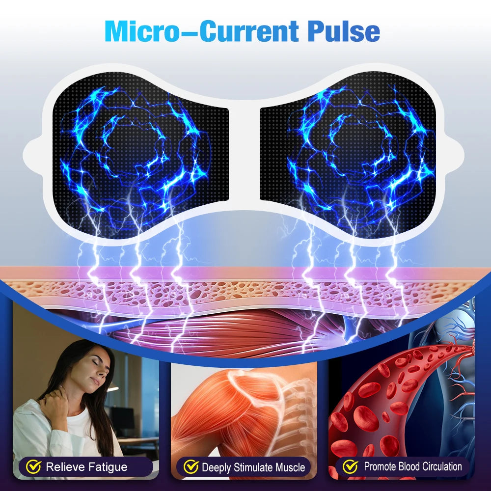 Mini EMS Pulse Massager with Heat & Remote Control