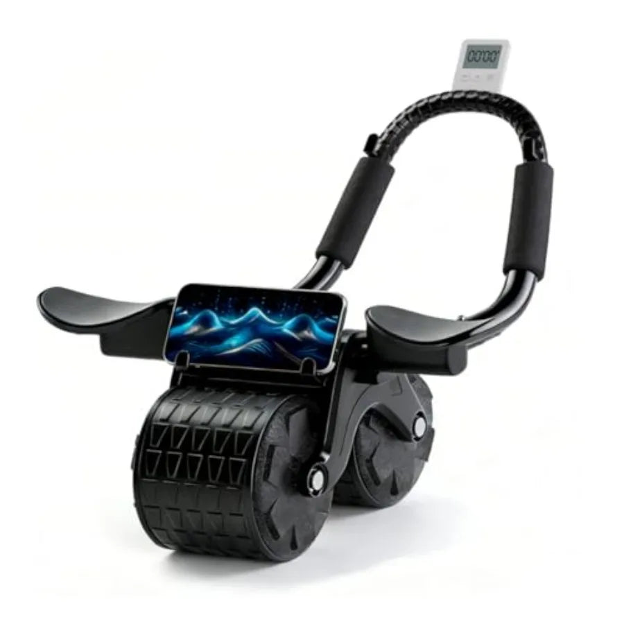 Auto Rebound Ab Roller w/ Timer