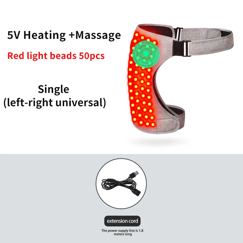 Hip Massager - 3-Gear Red Light Heat& Vibration, Relieves Muscle Soreness Pain,Arthritis, Aids Sports Recovery, For Fitness Fans