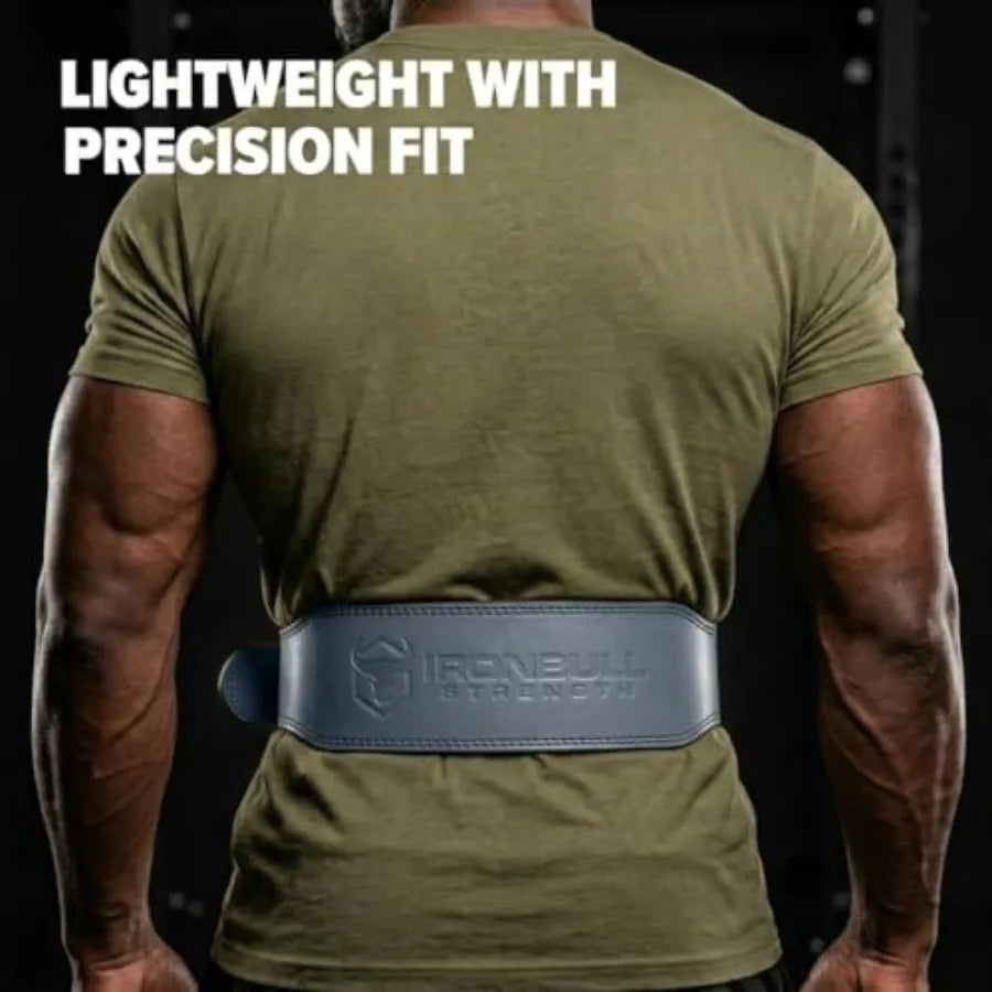 7mm Leather Weight Lifting Belt IPF Approved 4" to 2" Tape Weightlifting Belt for Powerlifting, Olympic Lifting, Gym and Workou