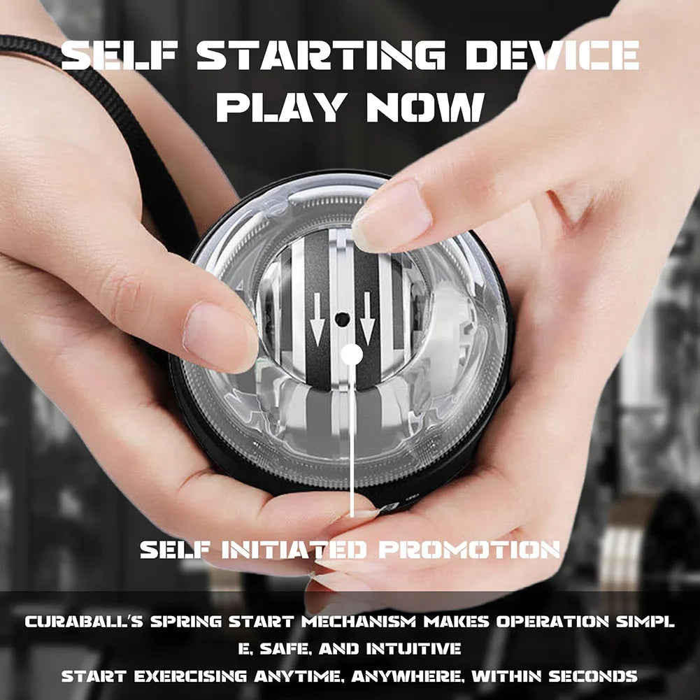 Auto-Start Gyroscopic Forearm Exerciser Forearm Gyro Ball Wrist Exerciser Gyro Ball Strengthener for Wrist & Forearm Training