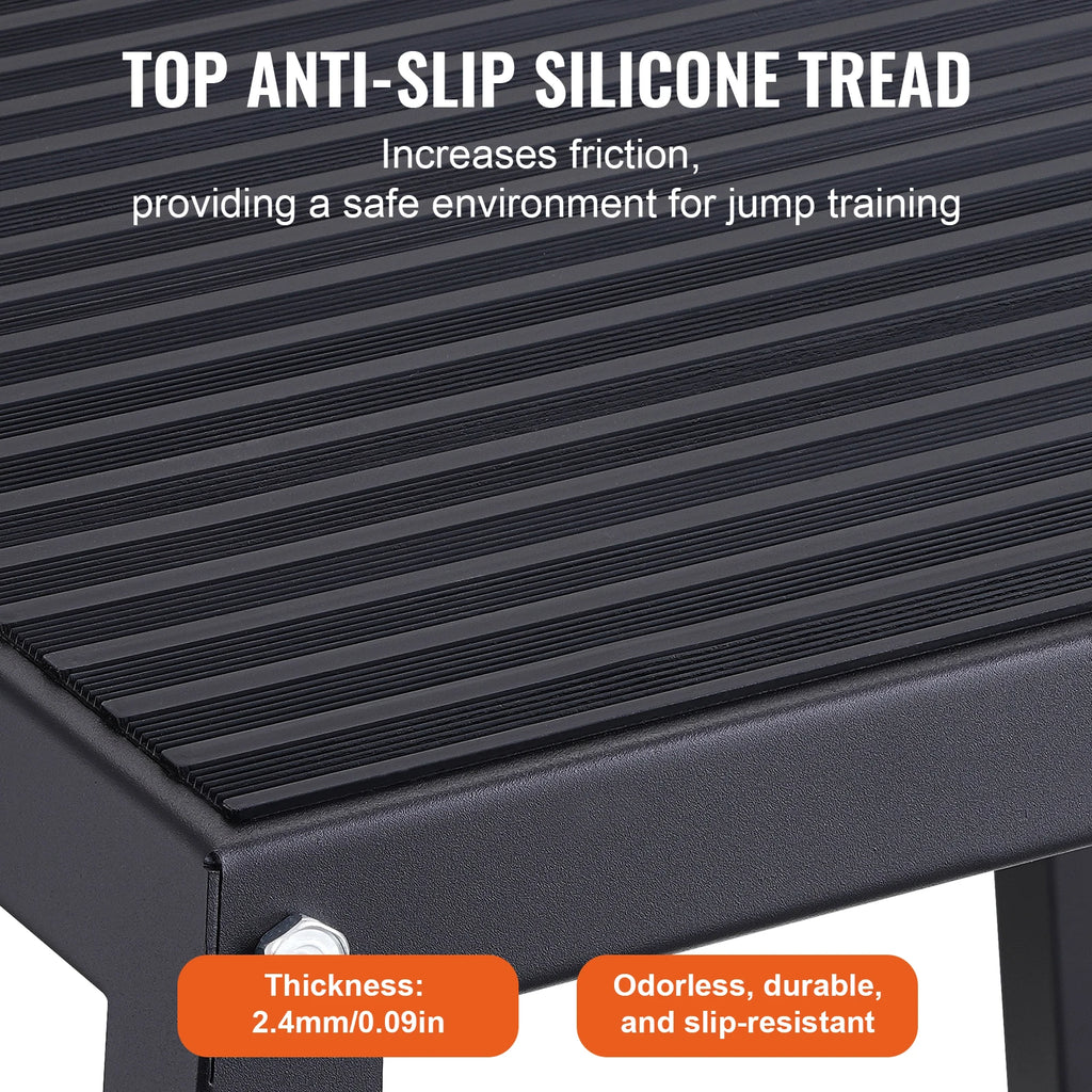SucceBuy 12/18/24Inch Plyometric Jump Boxes Plyo Box Platform and Jumping Agility Box Anti-Slip Fitness Exercise Step Up Box Set