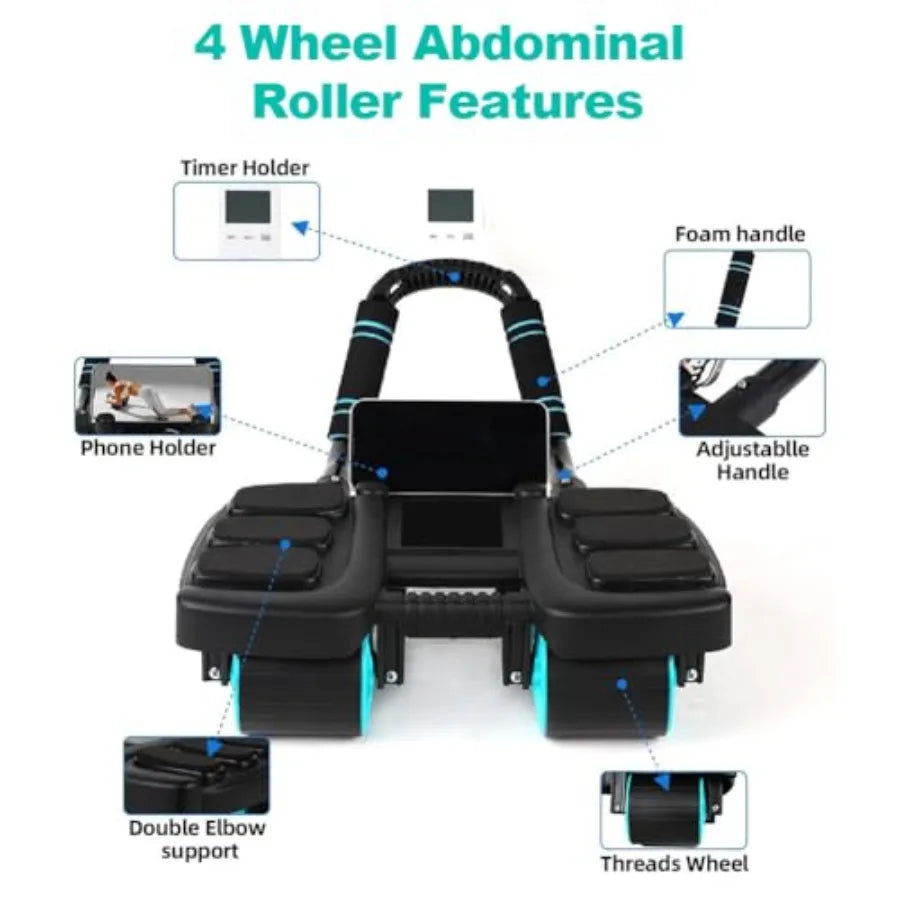 Auto Rebound Ab Roller (4-Wheel)