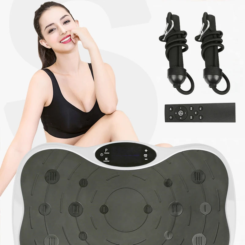 Vibration Plates, Vibration Fitness Equipment For Home, With Bluetooth Speaker, 2 Resistance Bands, Vibration Fitness Trainer