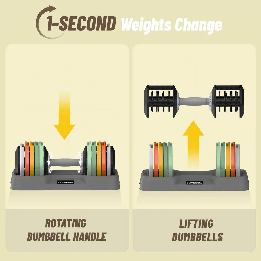 55LB Adjustable Dumbbell Set