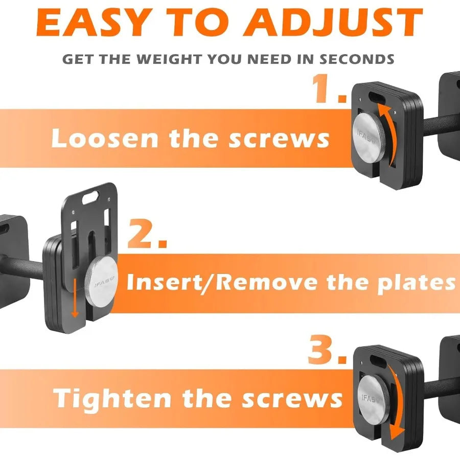 50LB Adjustable Dumbbell Pair (Quick Lock)