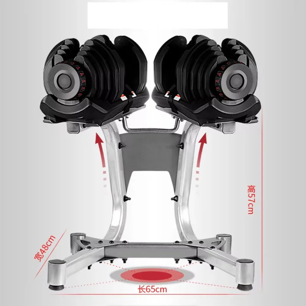 Commercial Gym Adjustable Dumbbell Set 40KG 90LB With Stand Door To Door Heavy Duty Free Weight Strength Training Equipment