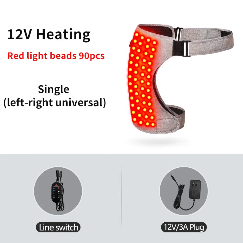 Hip Massager - 3-Gear Red Light Heat& Vibration, Relieves Muscle Soreness Pain,Arthritis, Aids Sports Recovery, For Fitness Fans