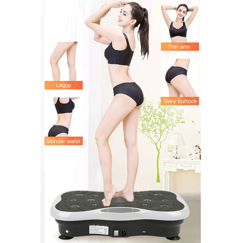 Vibration Plates, Vibration Fitness Equipment For Home, With Bluetooth Speaker, 2 Resistance Bands, Vibration Fitness Trainer