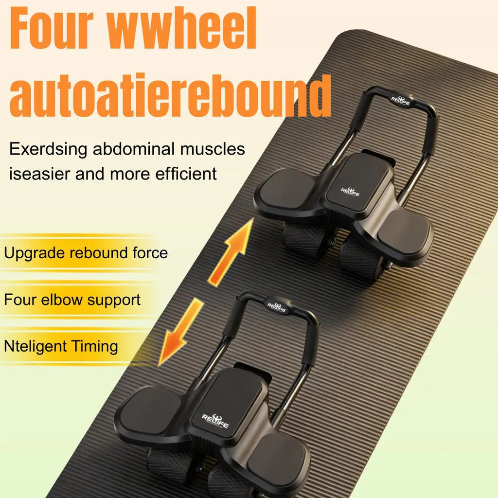 4-Wheel Ab Roller w/ Elbow Support