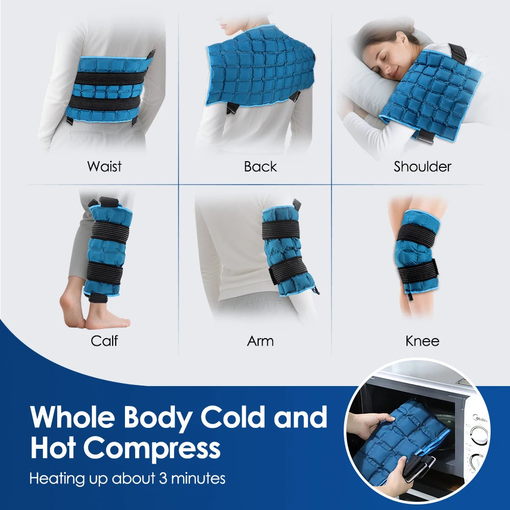 Large Ice Pack for Muscle Relax Reusable Hot Cold Gel Pack Cooling Cushion Knee Leg Back Neck Shoulder Ice Pack Wrap Massage Pa
